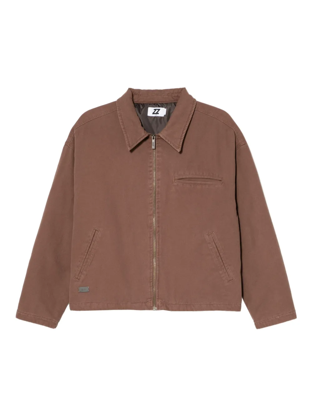 izzue chamarra con placa del logo | marrón | Image 1
