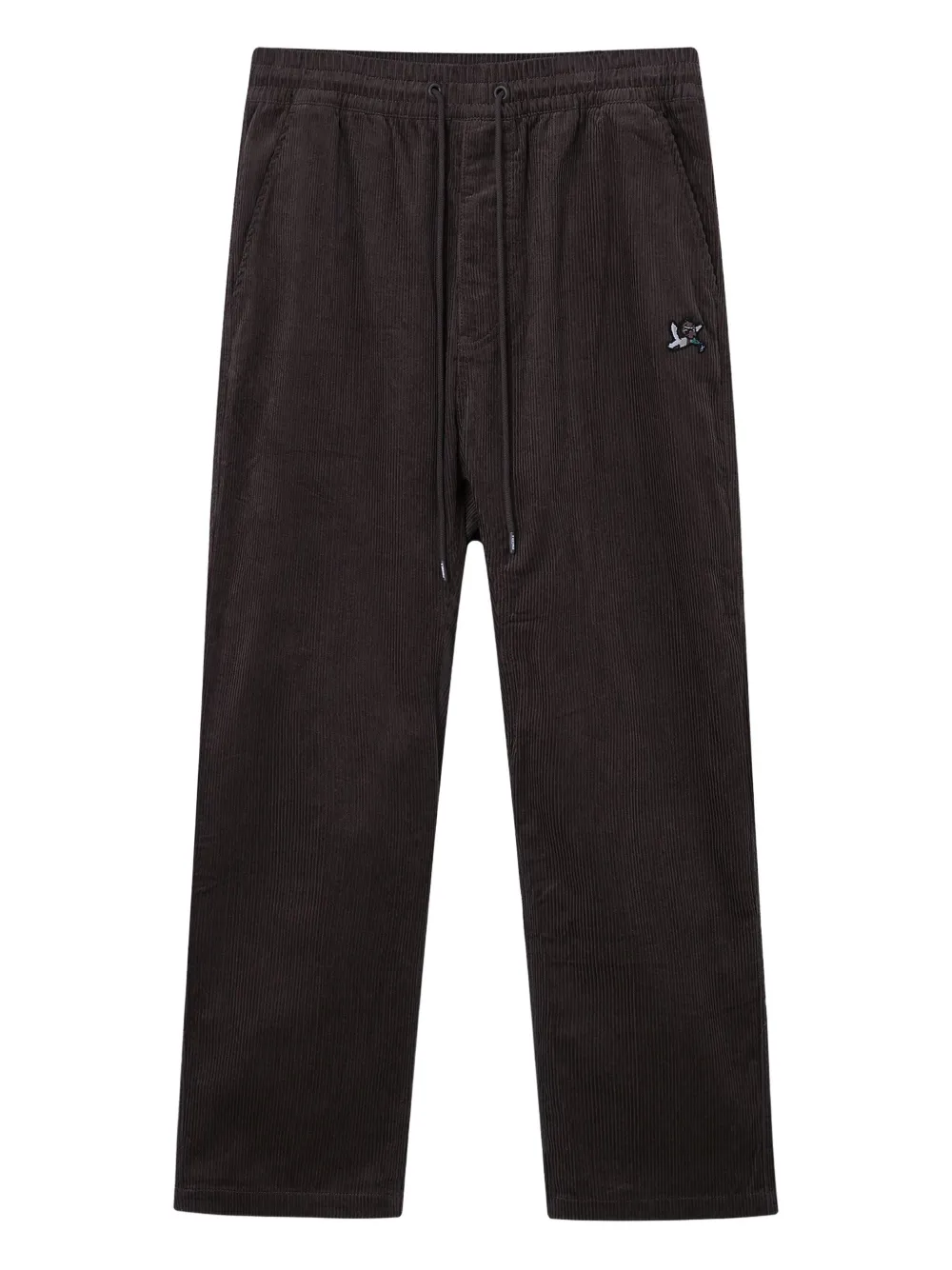 FINGERCROXX corduroy drawstring trousers | Grey | Image 1