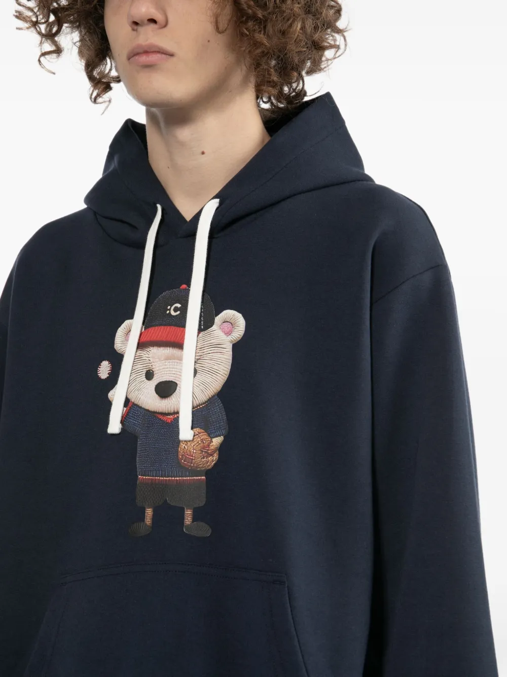 CHOCOOLATE Hoodie met berenprint Blauw