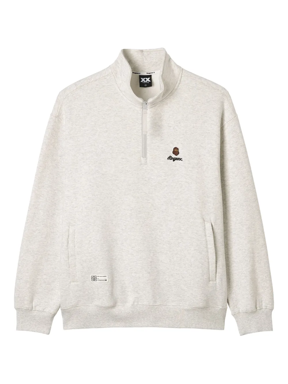 FINGERCROXX zip mock-neck sweatshirt | Grey | Image 1