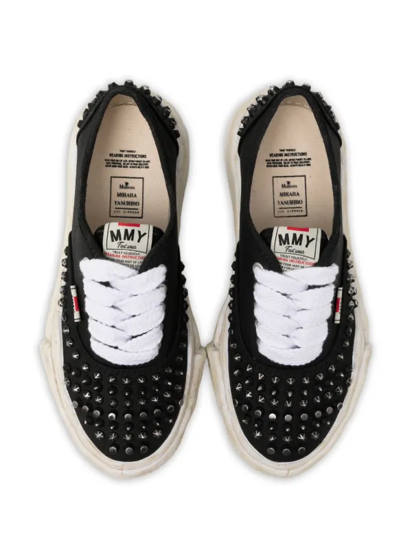 靴 Maison MIHARA YASUHIRO BAKER STUDDED LOW Maison MIHARA YASUHIRO Baker Studded Sneakers | Black | FARFETCH