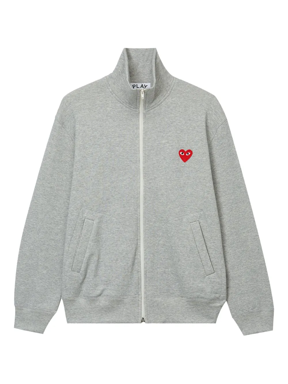 Comme Des Garçons Play zip heart sweatshirt | Grey | Image 1