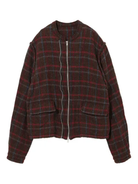 Undercover checked zip-up jacket