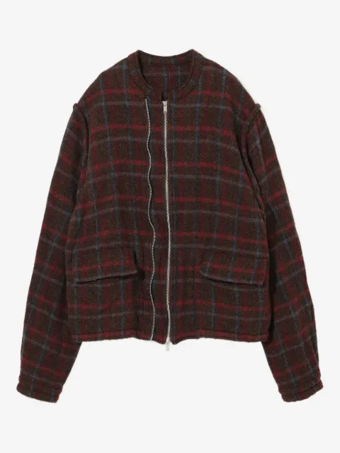 Undercover checked zip-up jacket