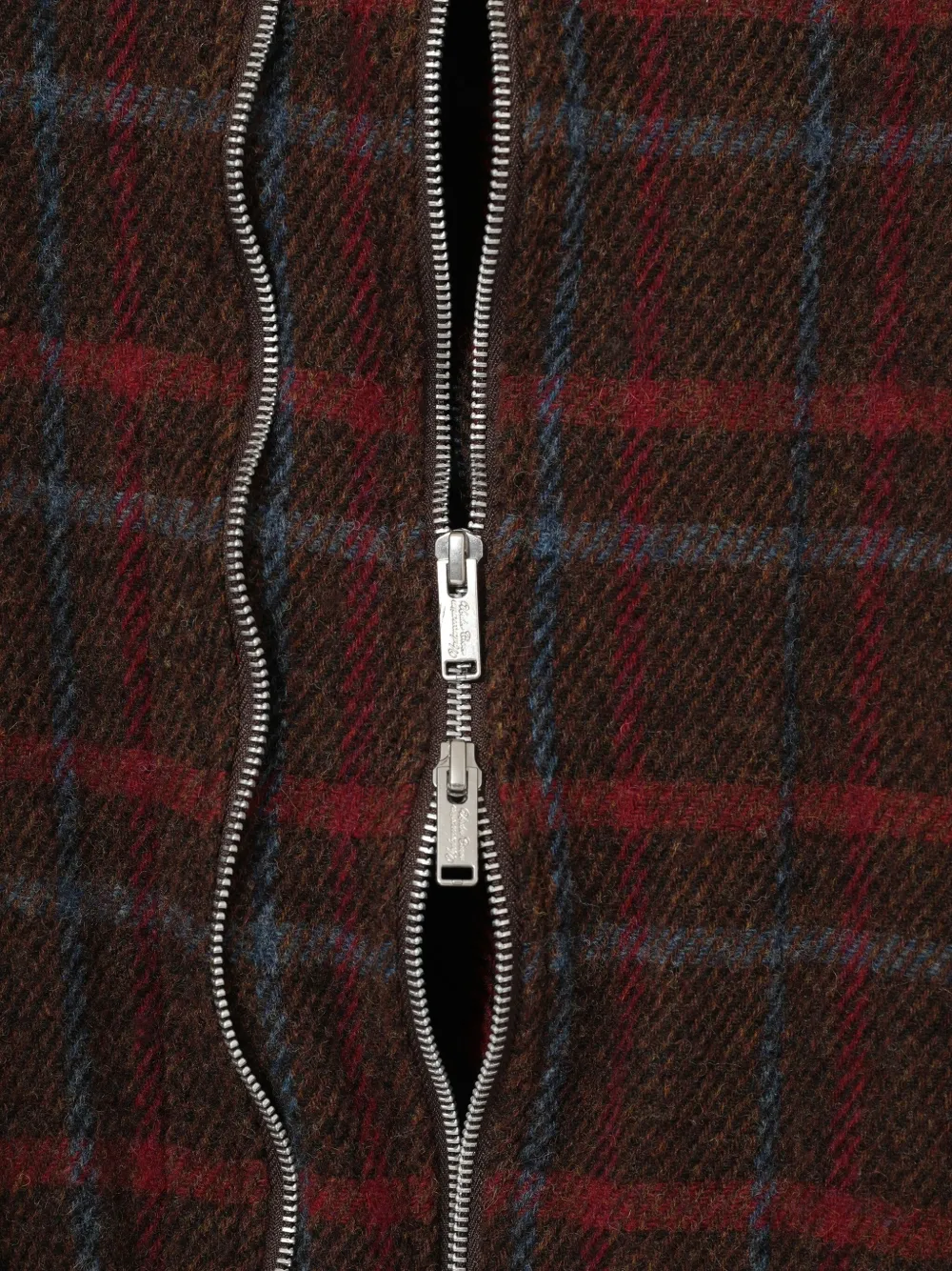 Undercover Geruit jack met rits Bruin