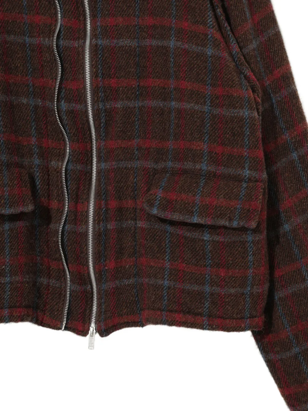 Undercover Geruit jack met rits Bruin