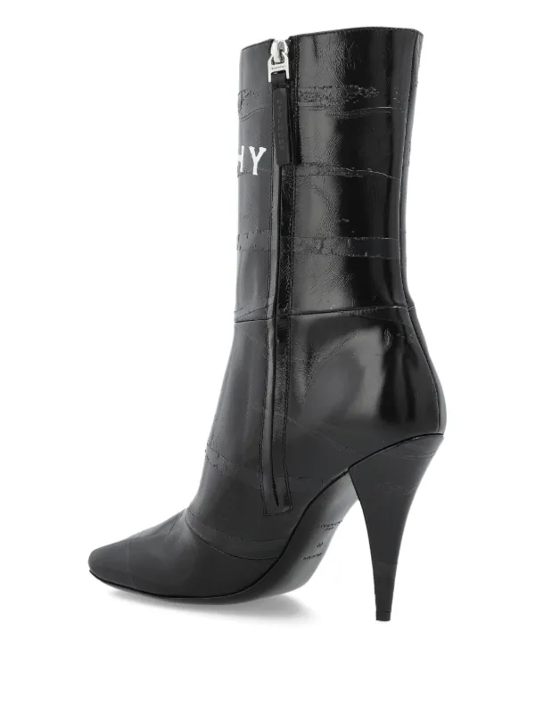 Givenchy logo-print Leather Boots | Black | FARFETCH CA
