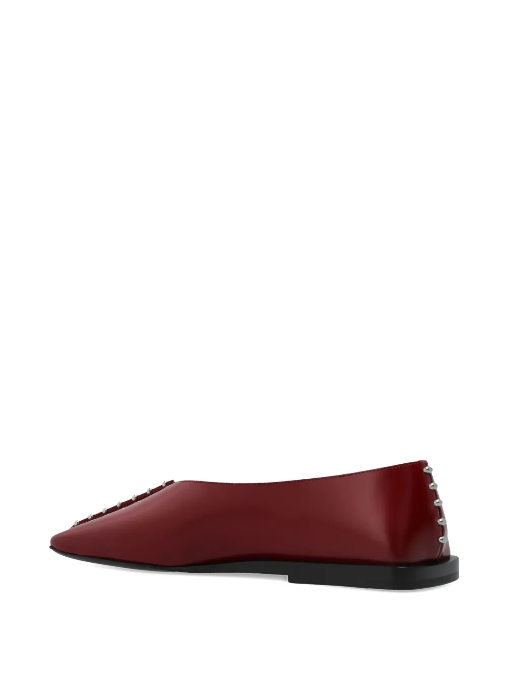 Jil Sander Ballerina's met studs Rood