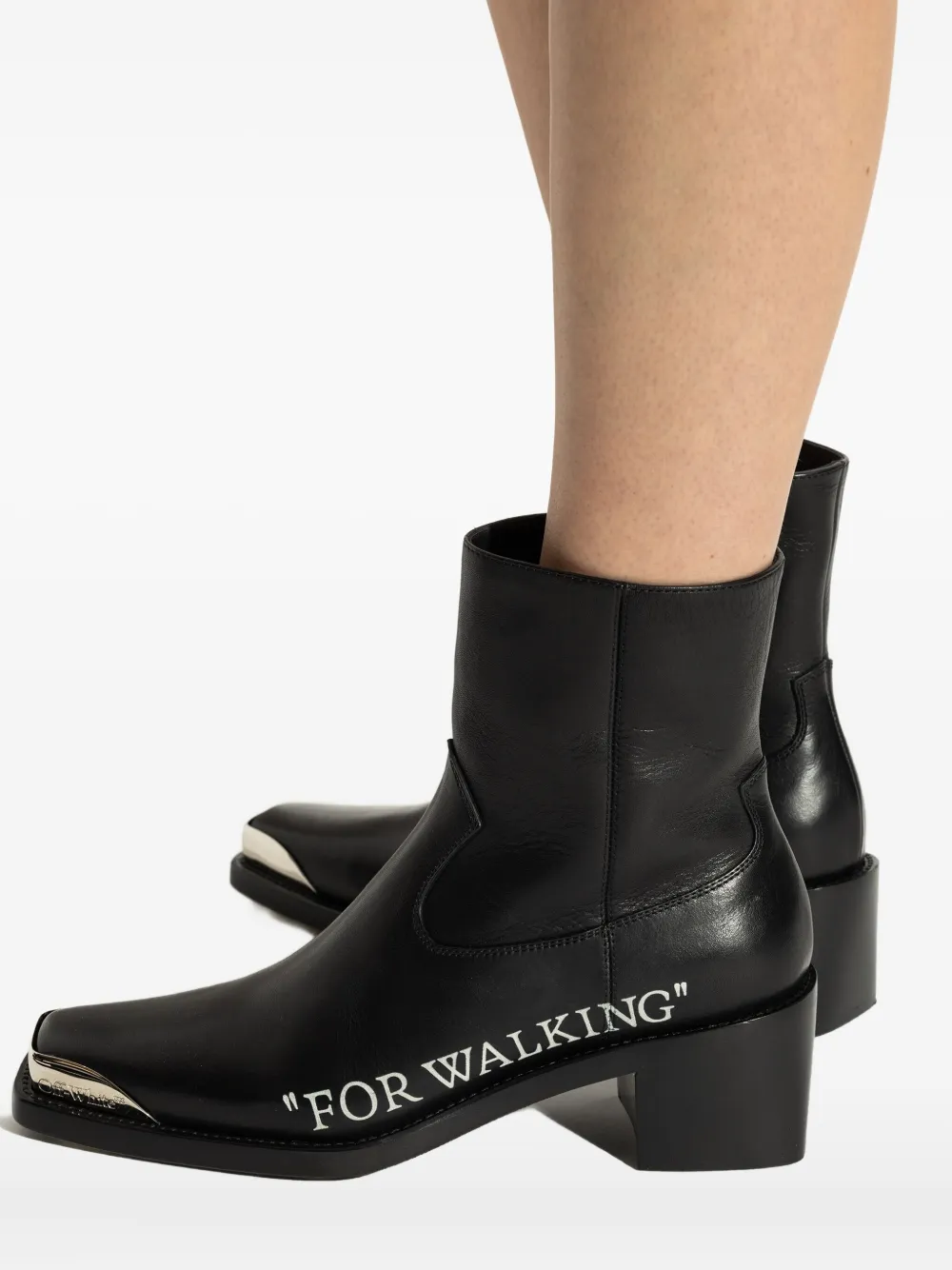 Off-white For Walking Ankle Boots In Black