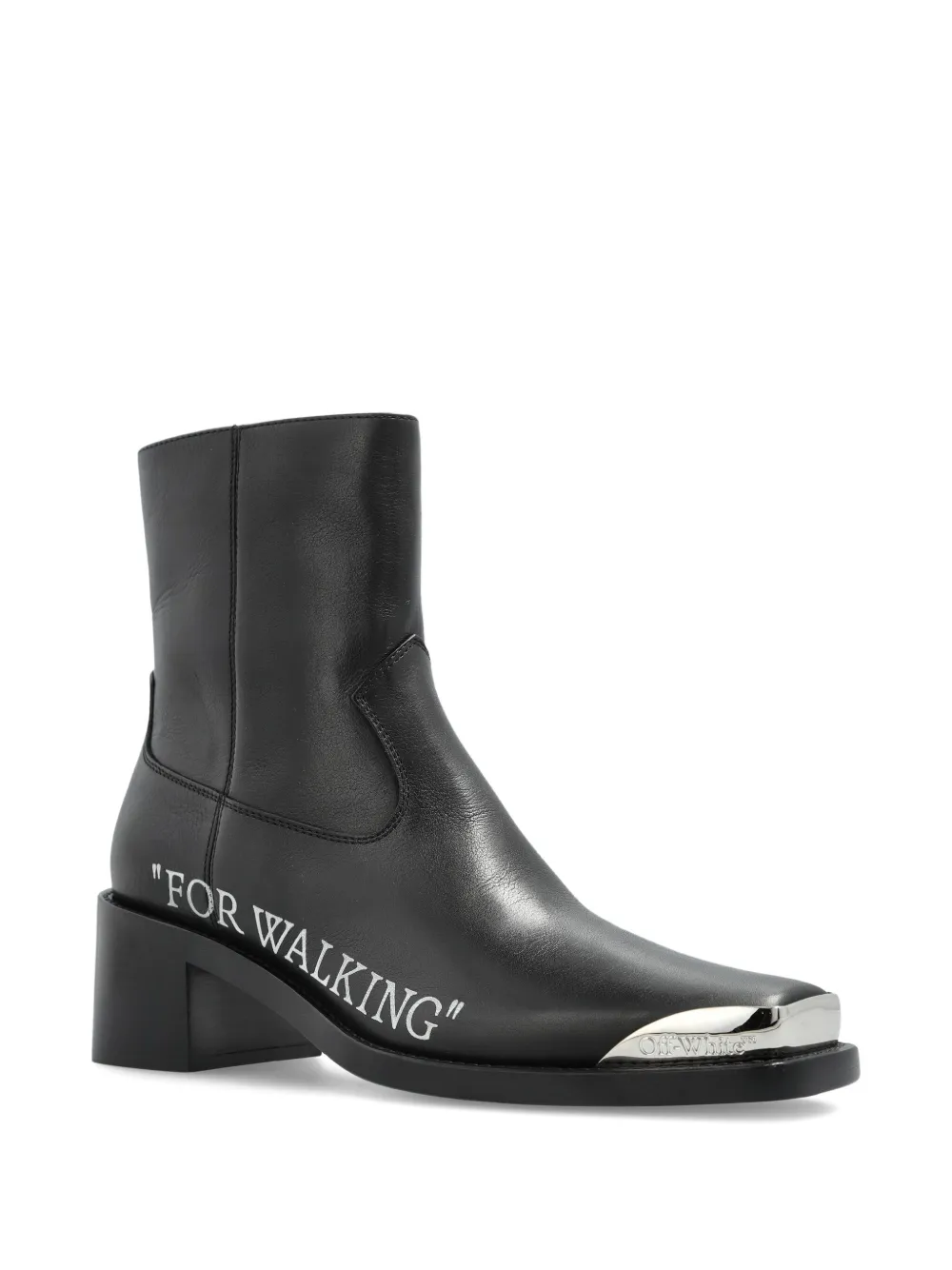 Off-white For Walking Ankle Boots In Black
