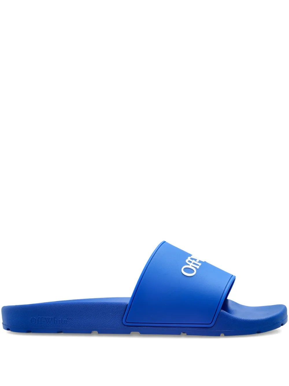 Off-white Logo-debossed Slides In Blue