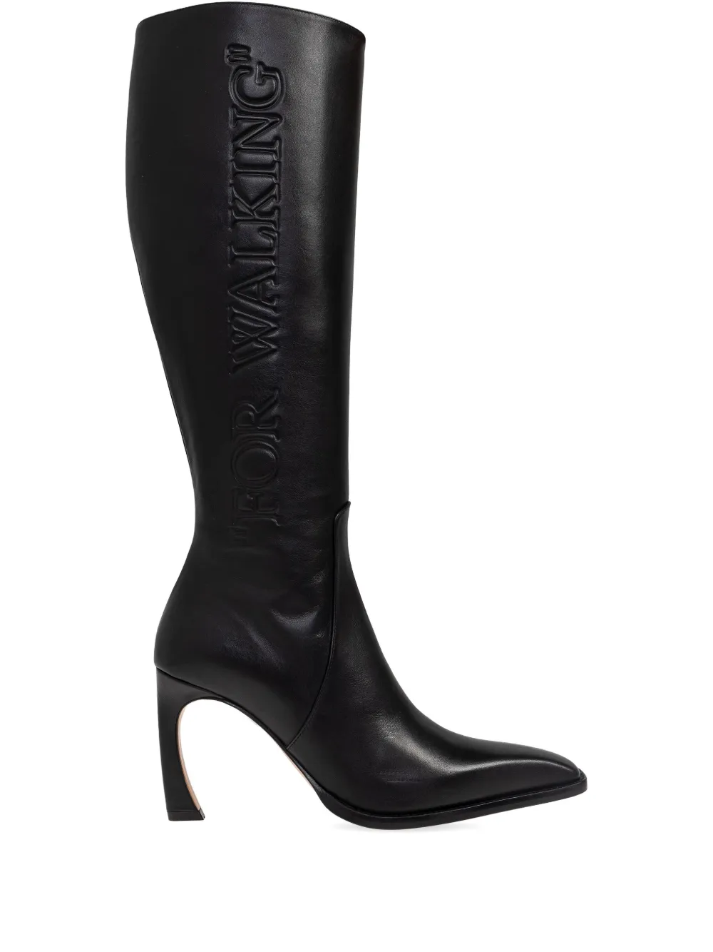 Off-White embossed heeled boots Zwart