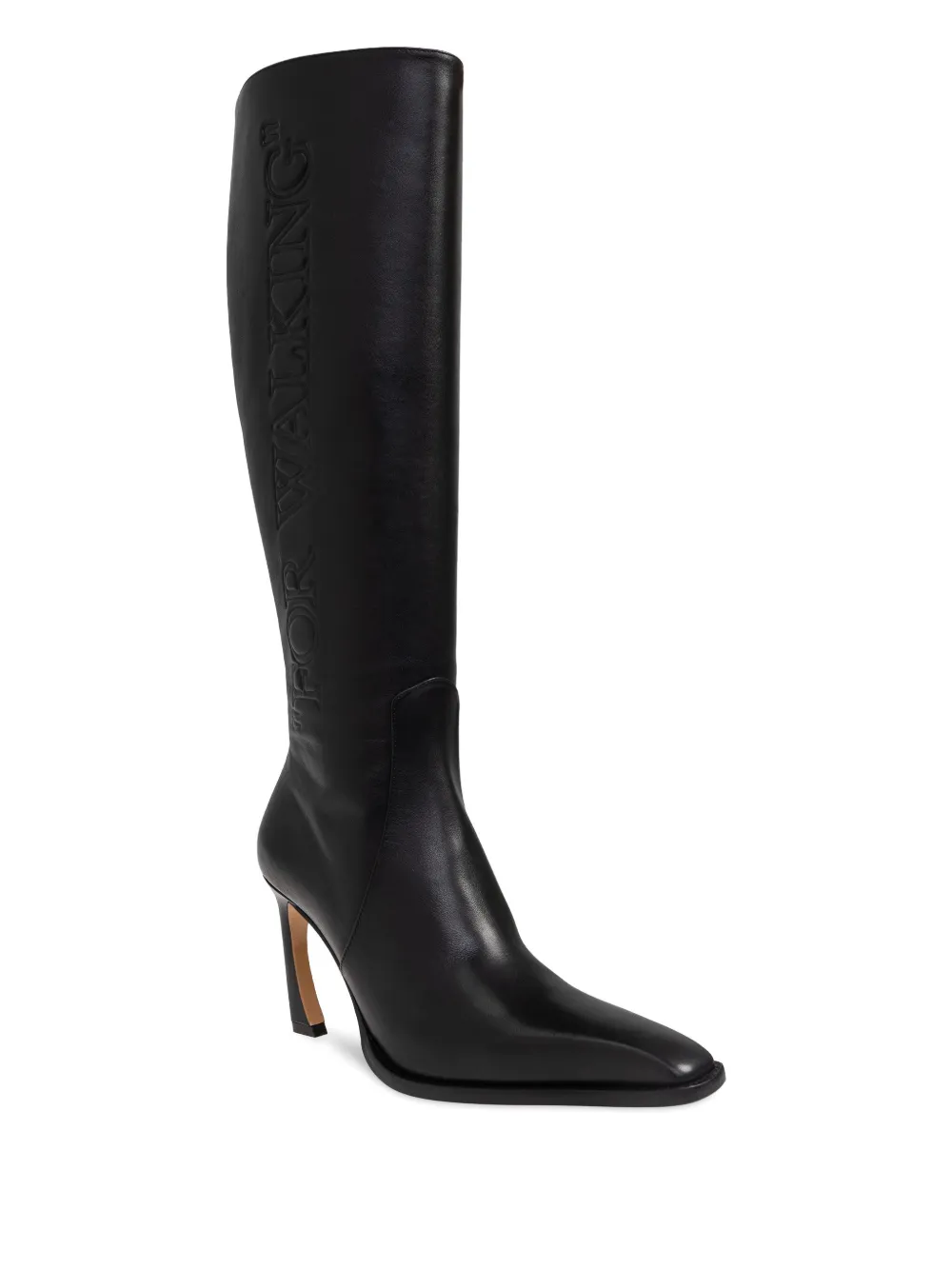 Off-White embossed heeled boots Zwart