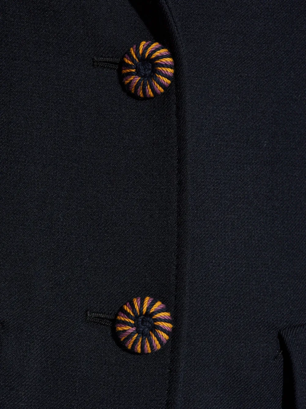 ETRO Jas met geborduurde knoop Zwart