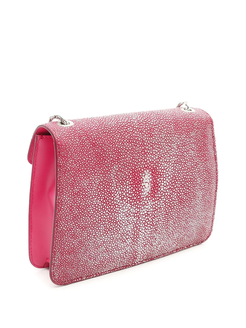 Pre-owned Bvlgari 2010-2020 Galuchat And Calfskin Serpenti Forever Crossbody Bag In Pink