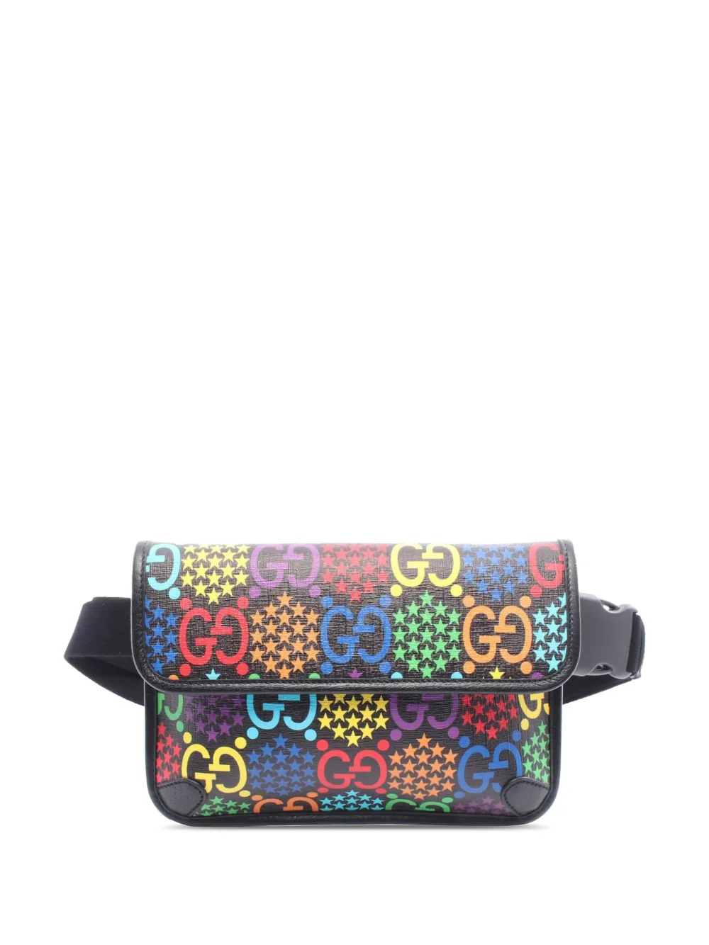Gucci Pre-Owned 2016-2025 GGスプリーム サイケデリック ベルトバッグ - ブラック Gucci Pre-Owned 2016-2025 GGスプリーム サイケデリック ベルトバッグ - ブラック