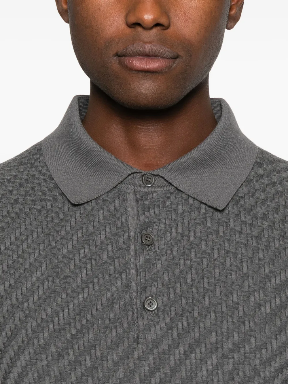 Brioni Poloshirt met lange mouwen Grijs