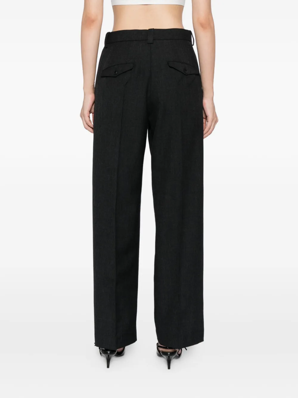 JNBY Straight broek van schapenwol Grijs