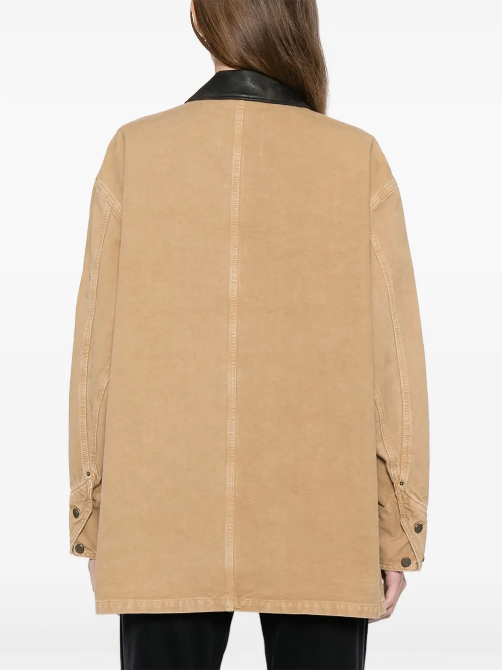 Jnby Oversized Cotton Jacket In Neutral