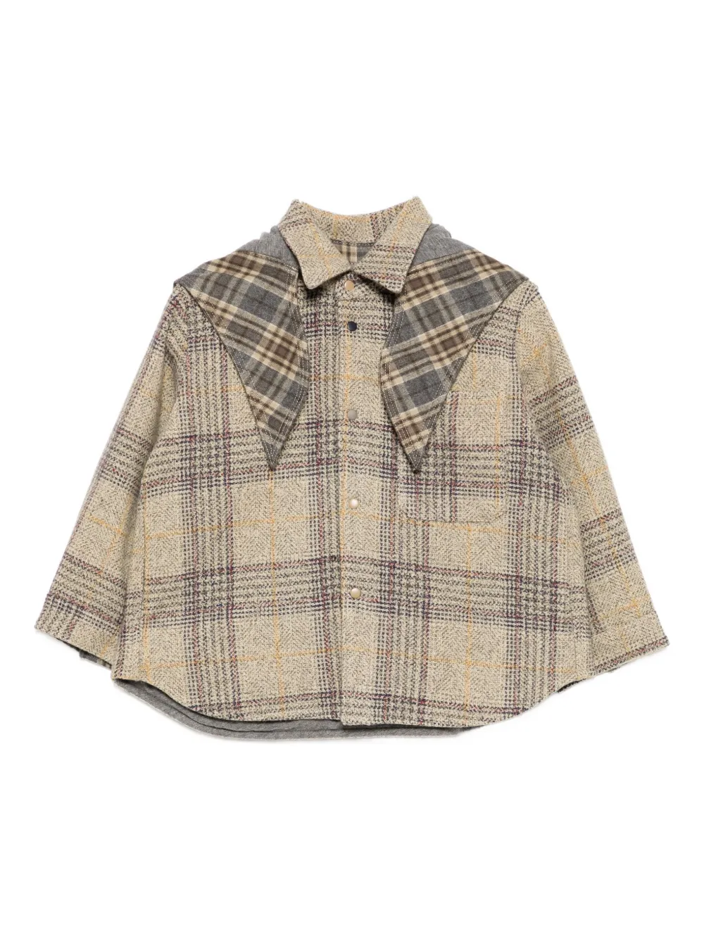 jnby by JNBY plaid collared jacket | Neutrals | Image 1