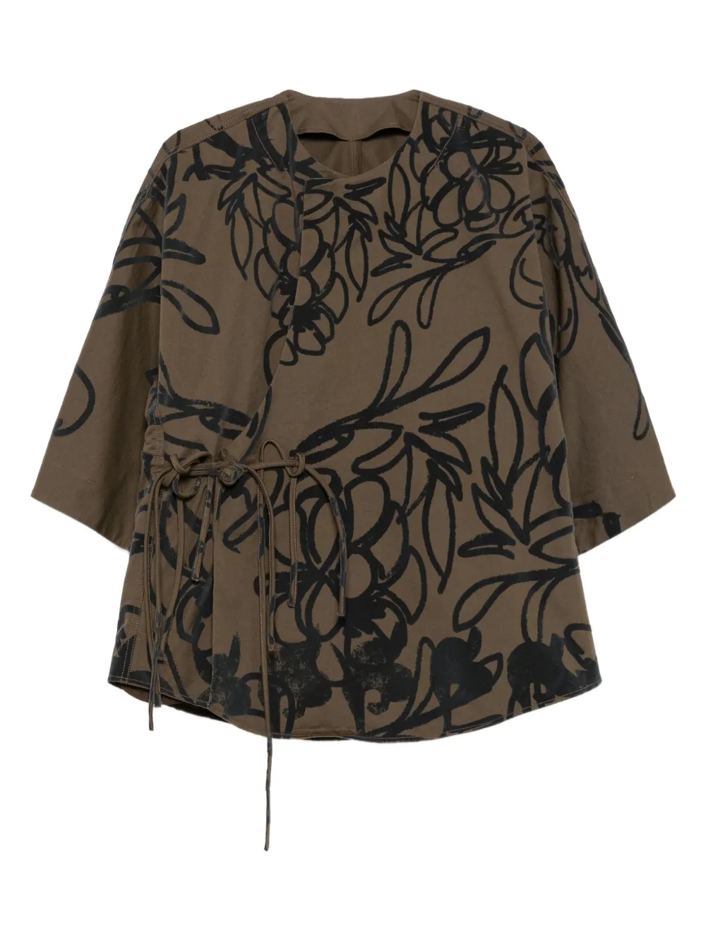 JNBY cotton plant Knotted jacket | Brown | Image 1