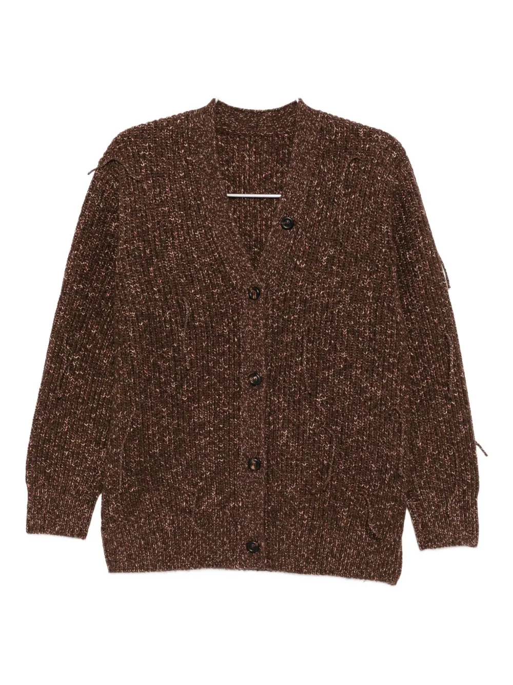Jnby Loosed Mid-length Cardigan In Brown