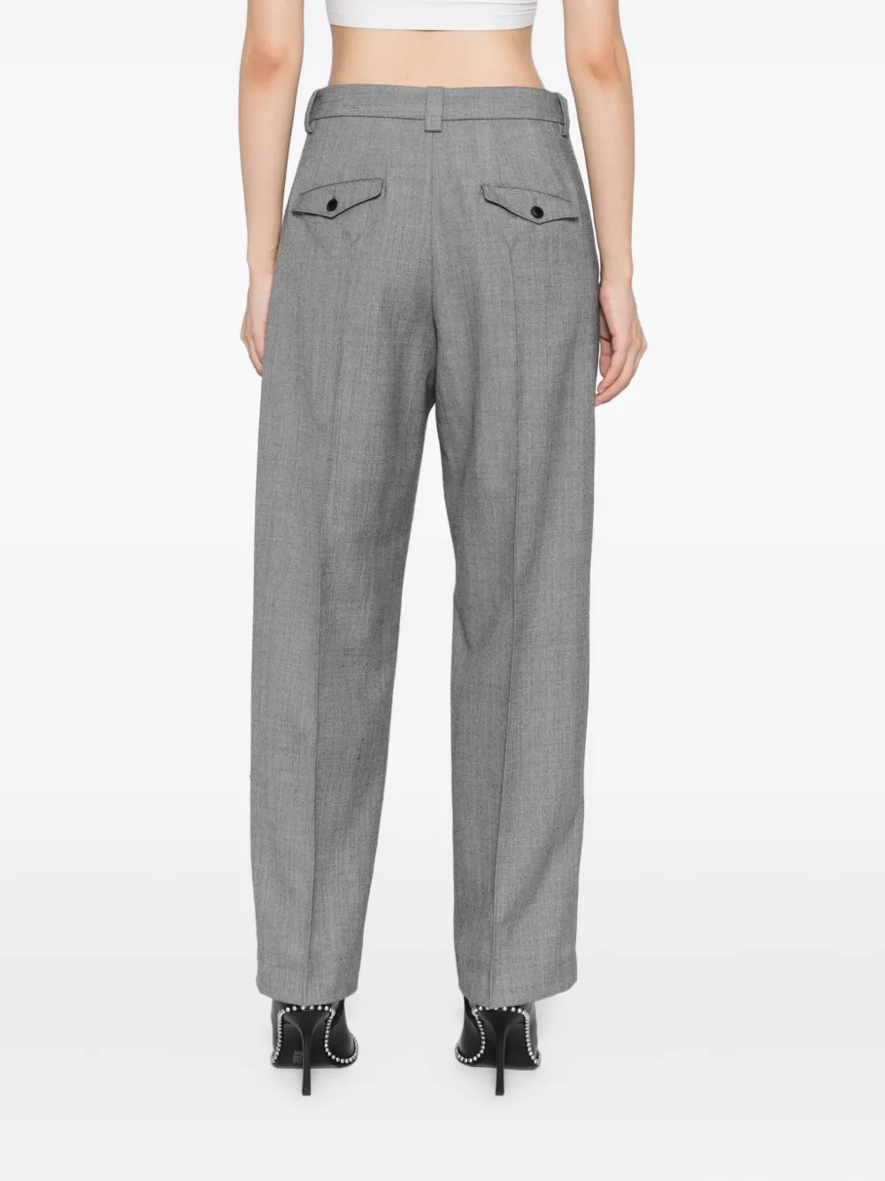 JNBY Wollen straight broek Grijs