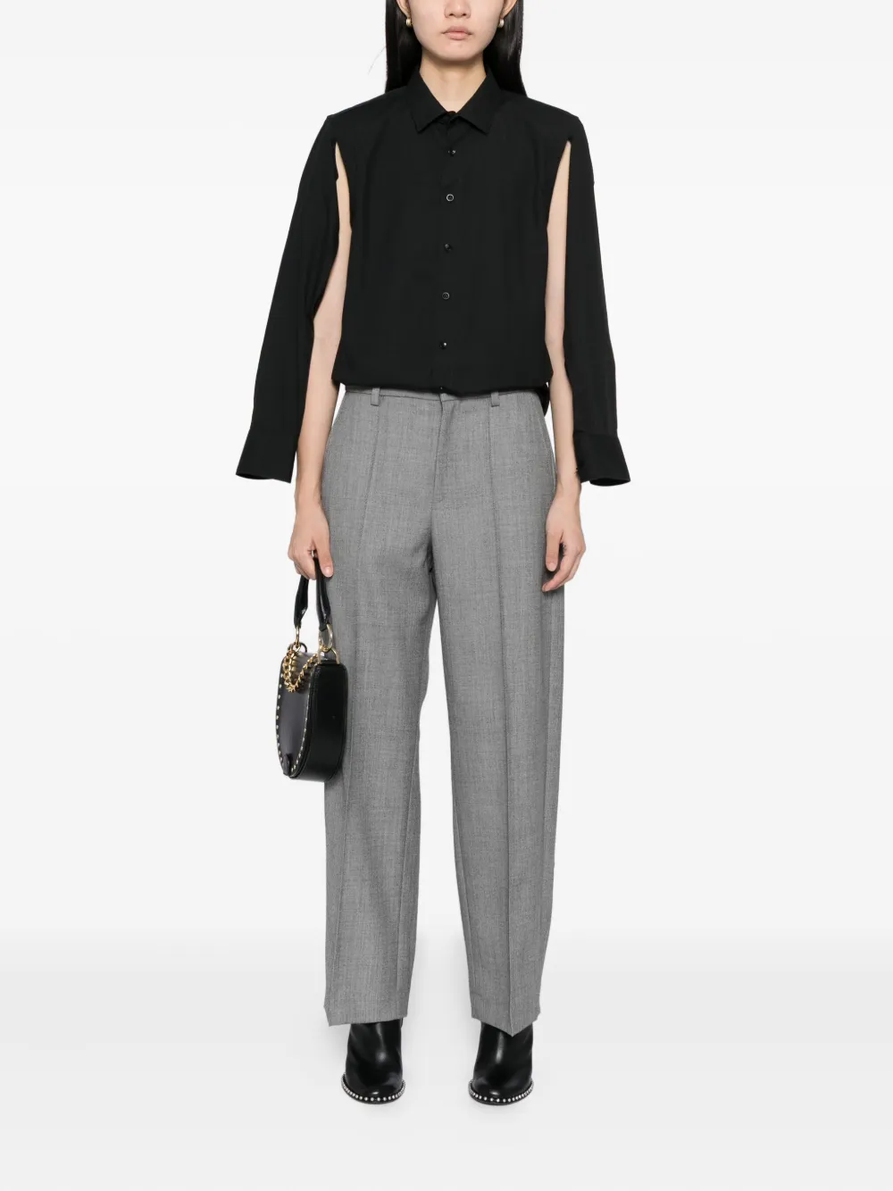 JNBY Wollen straight broek - Grijs