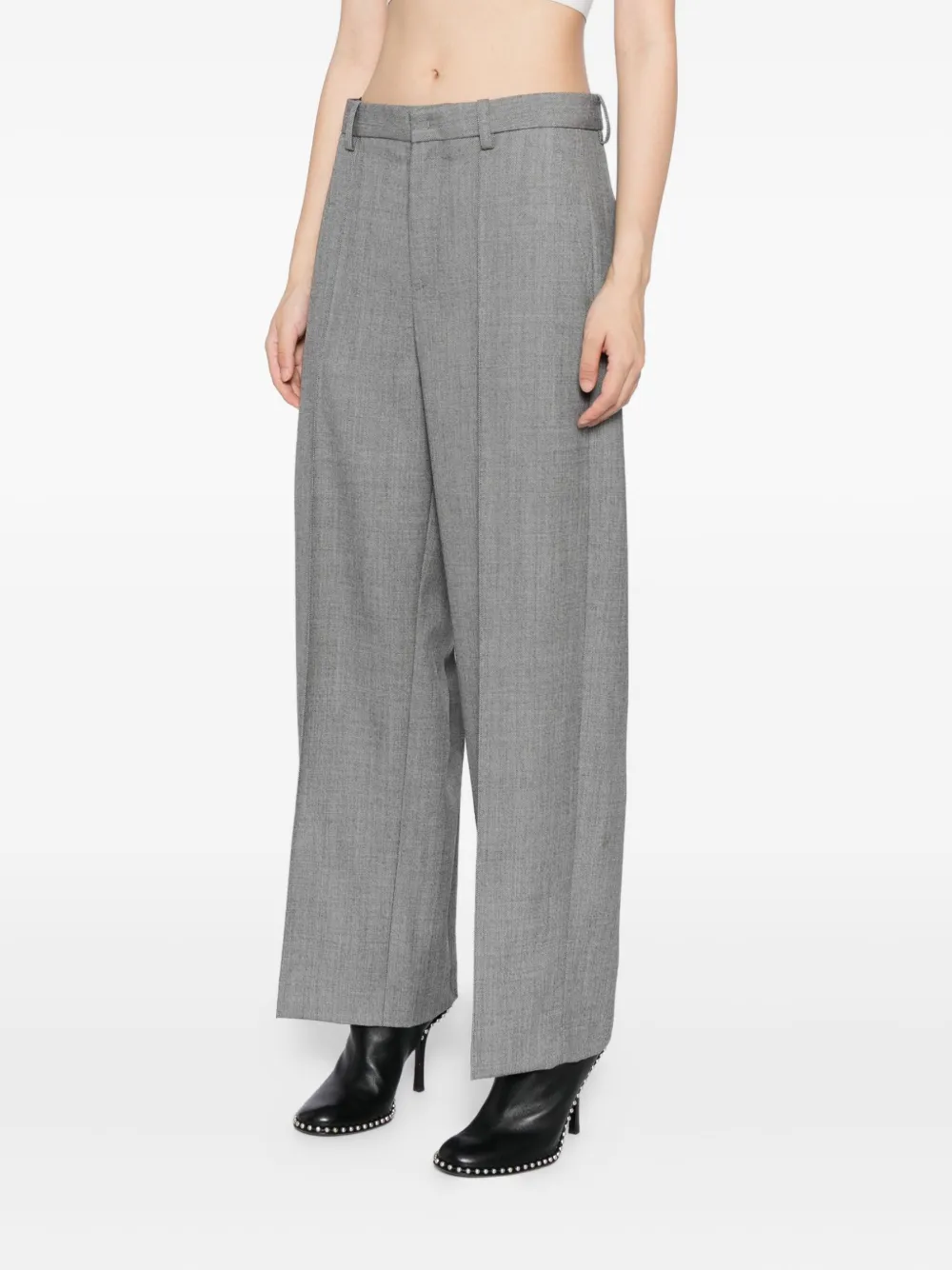 JNBY Wollen straight broek Grijs