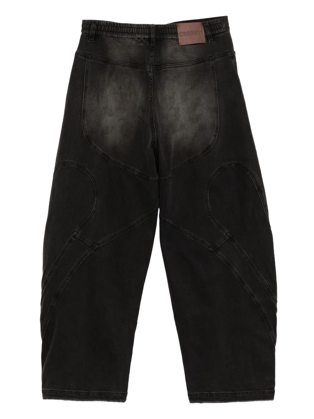 CROQUIS Jeans met gewelfde afwerking - Zwart