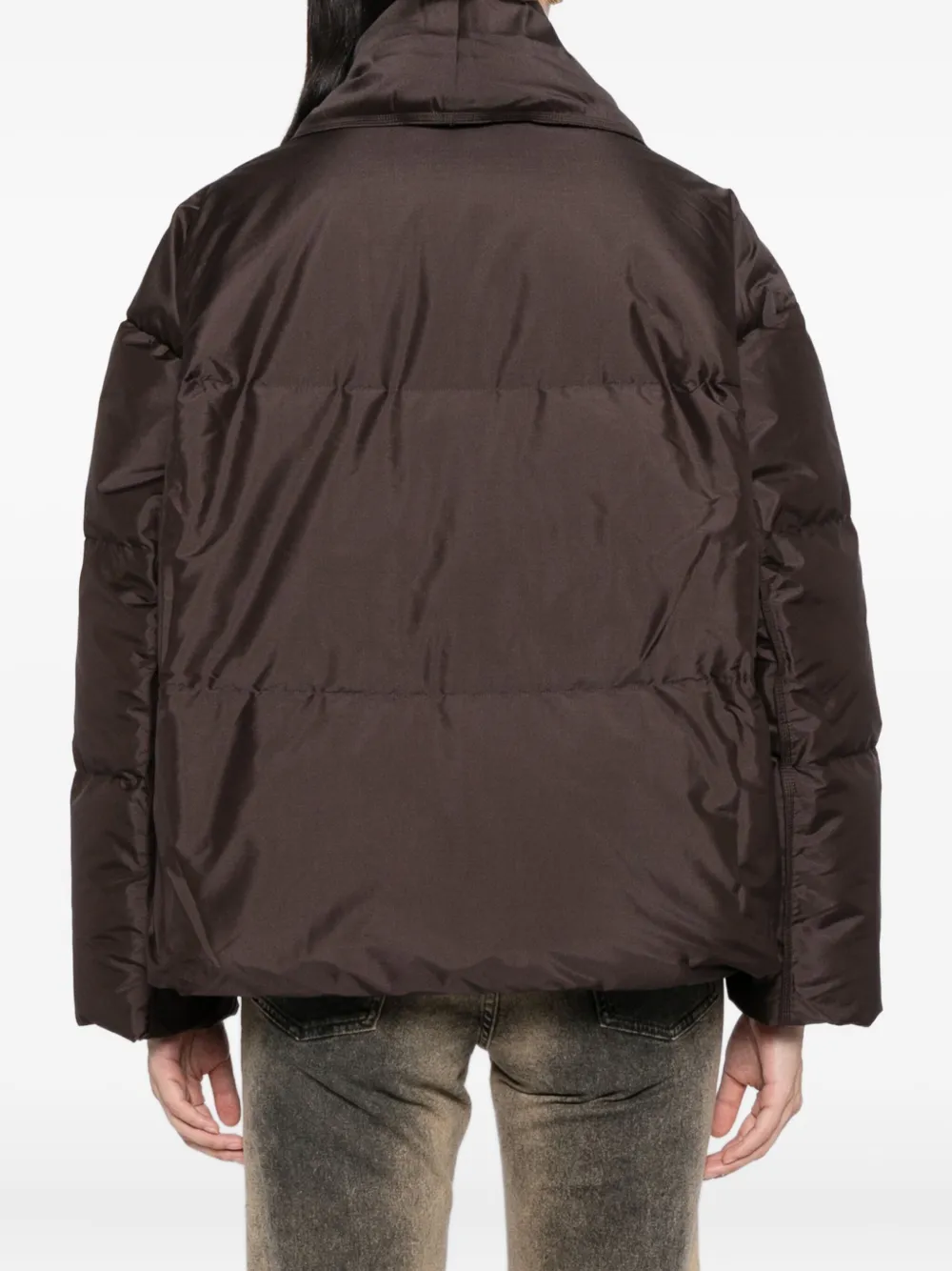 Less Cropped Down Jacket In Brown
