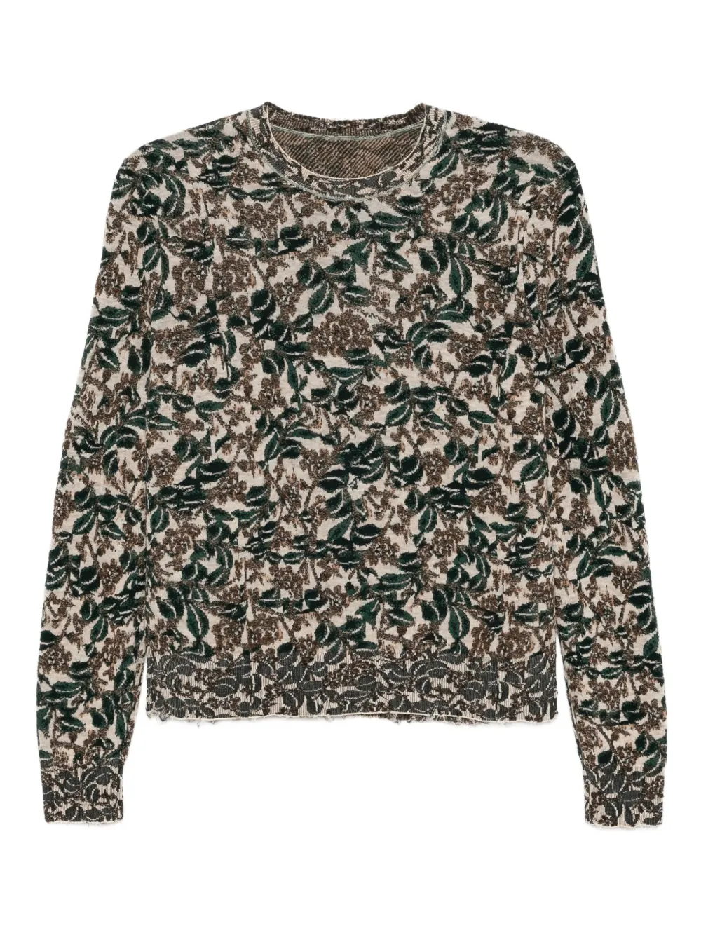 JNBY Maglione con ricamo a fiori - Marrone