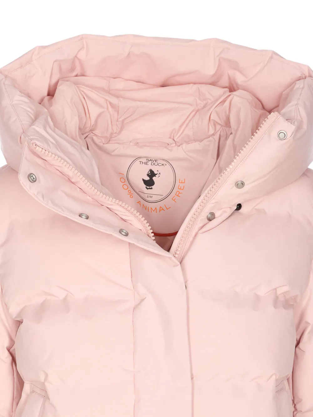 Save The Duck Logo-patch Puffer Jacket In Pink