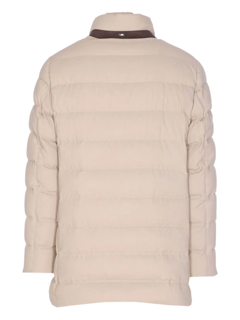 Herno Men Single Breasted Down Jacket In Neutral