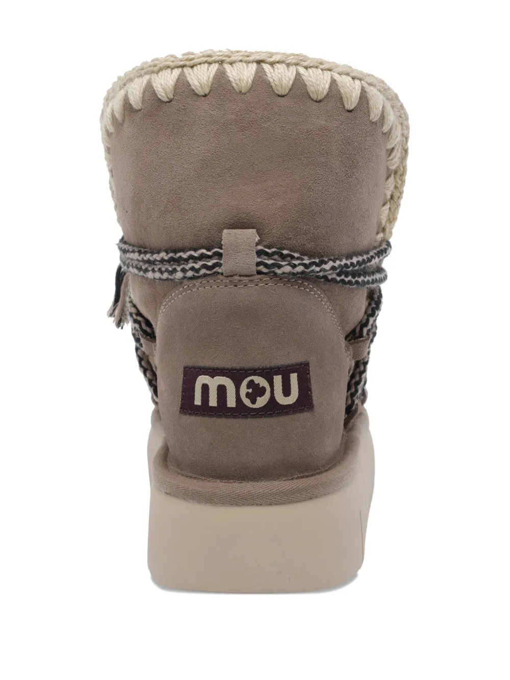 Mou Bounce Scoubidou-lace Boots In Neutral