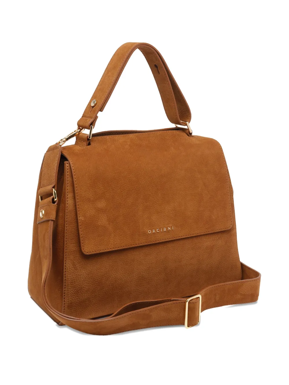 Orciani Versatile Handbag Removable Strap In Brown
