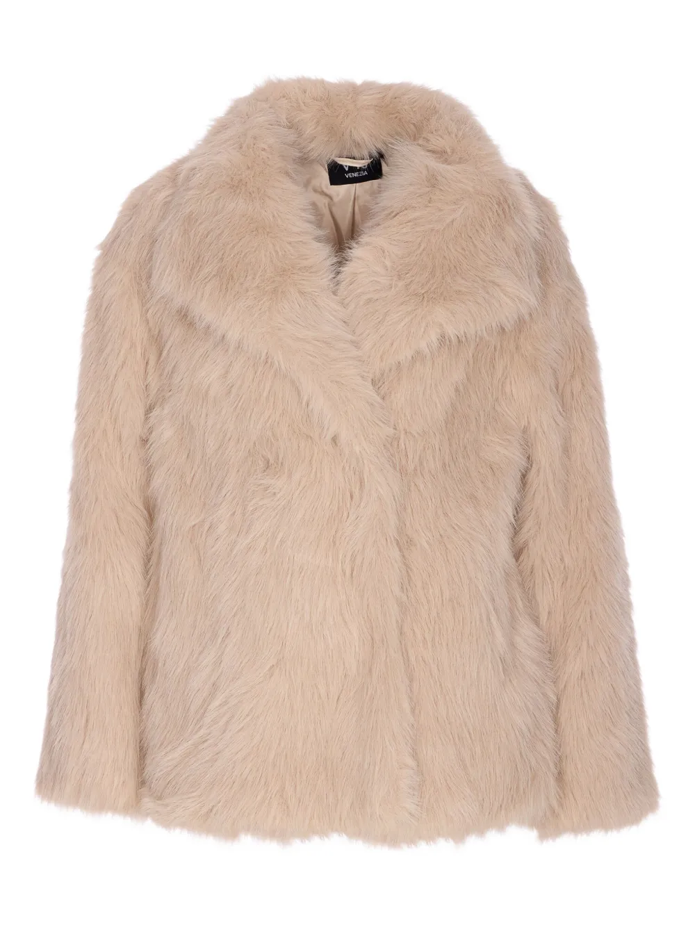 V73 Penny Faux-fur Jacket In Neutral
