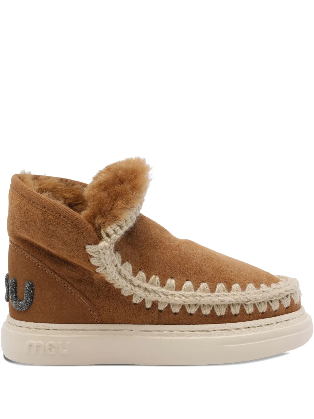 Mou Slip-on Suede Ankle Boots In Brown