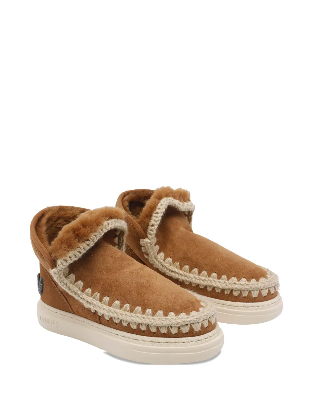 Mou Slip-on Suede Ankle Boots In Brown