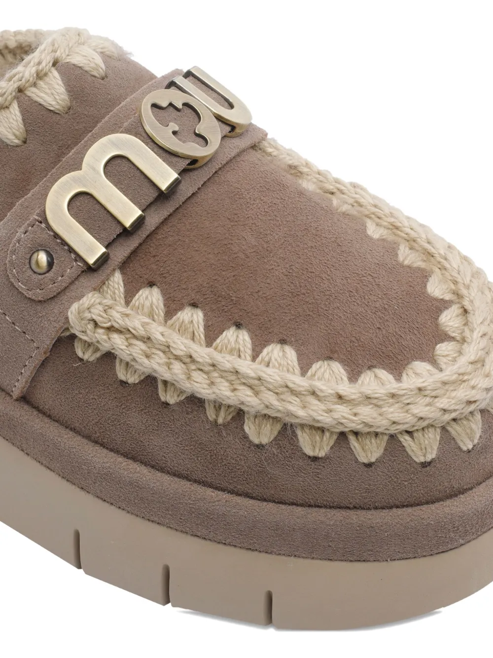 Mou Bounce Clog Metal Logo In Brown