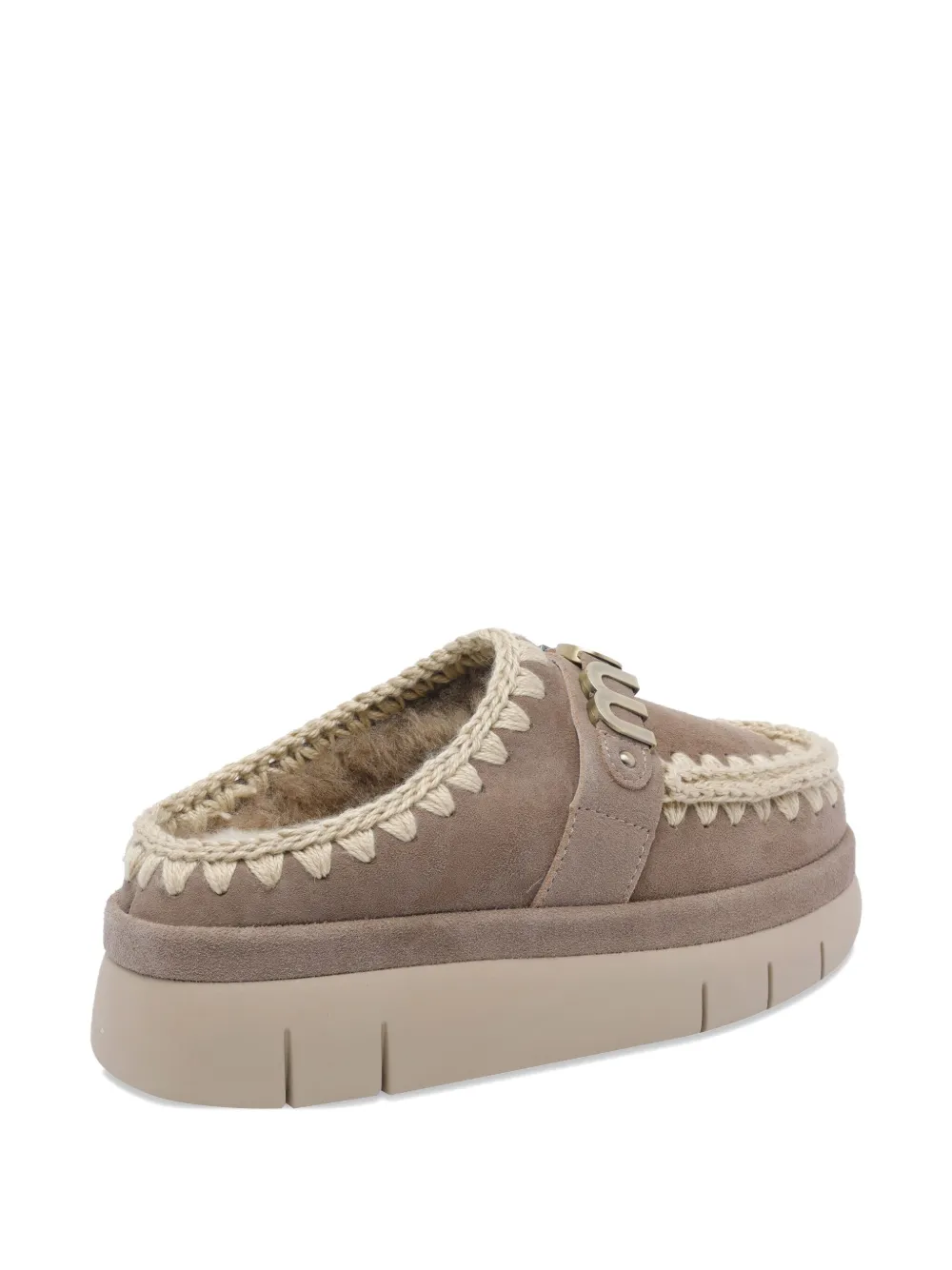 Mou Bounce Clog Metal Logo In Brown