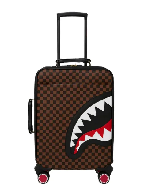 Sprayground Sawtooth Sharks in Paris checkered suitcase