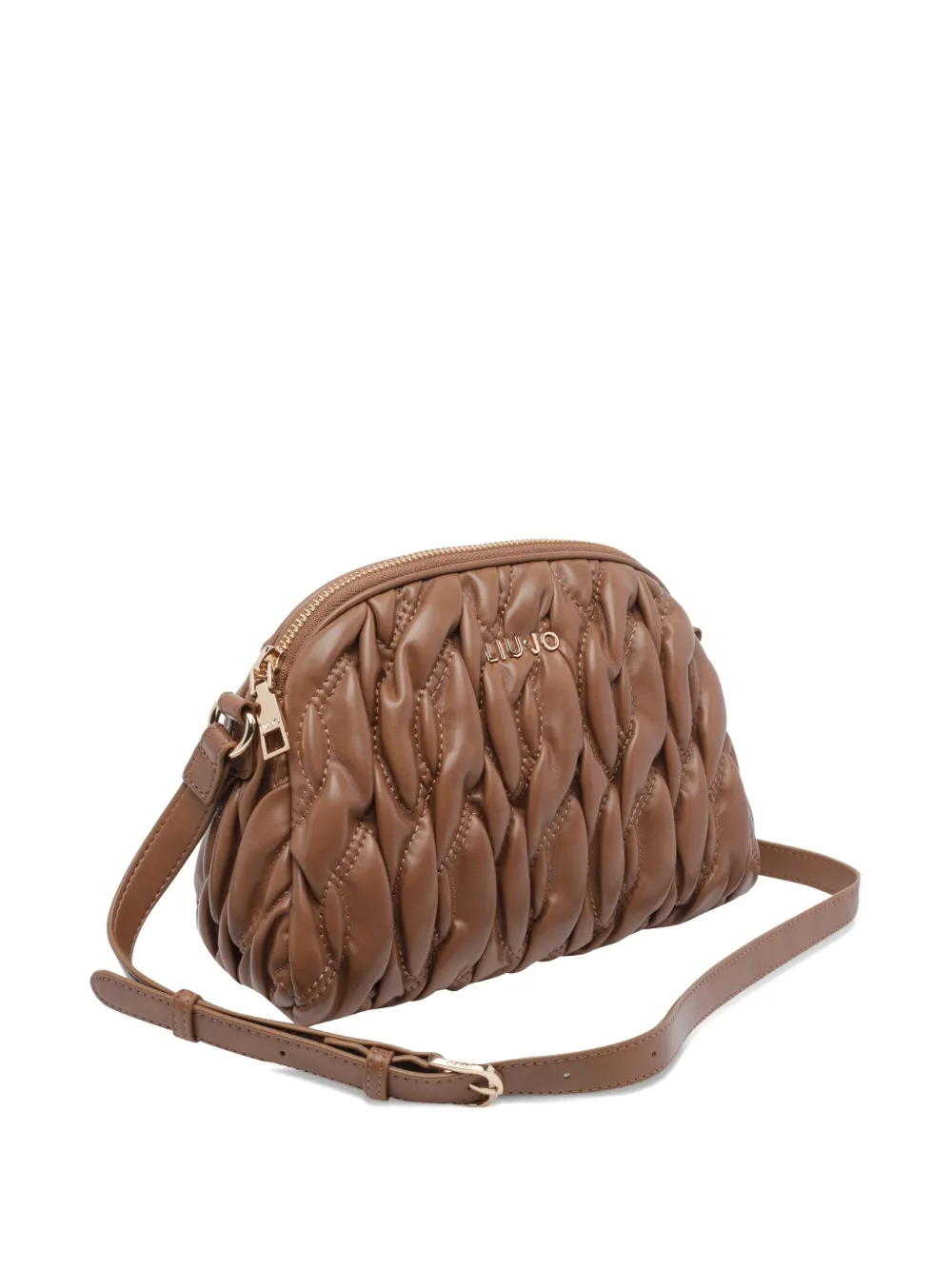Liu •jo Medium Quilted-effect Cross Body Bag In Brown