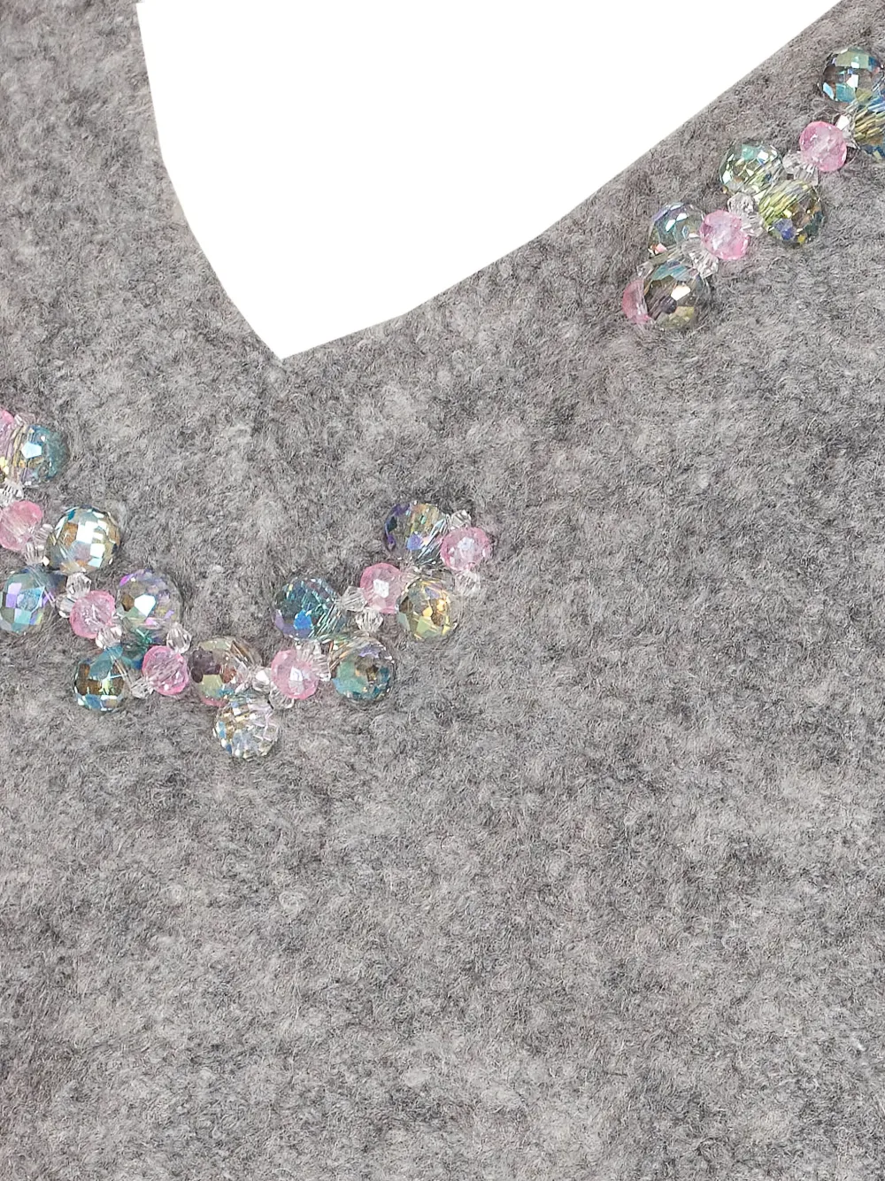 PINKO Dancing Queen verfraaide trui met V-hals Grijs