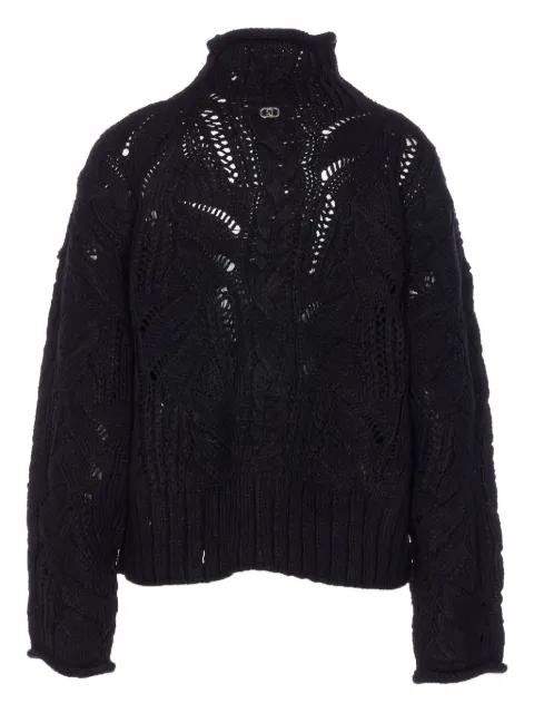 LIU JO openwork high-neck sweater