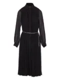 Michael Michael Kors pleated chain-belt dress - Black