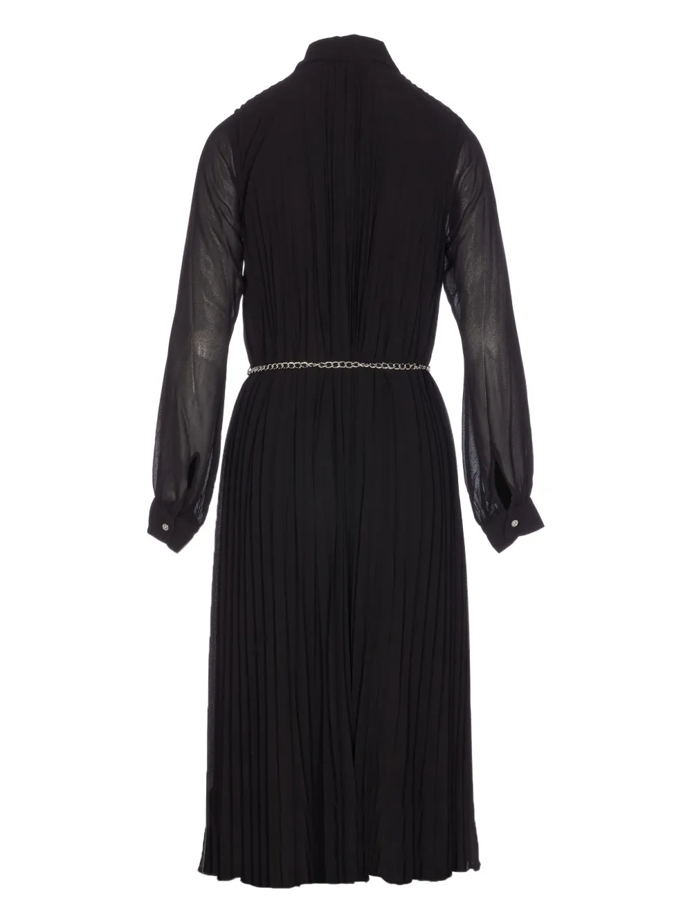 Michael Michael Kors pleated chain-belt dress - Zwart