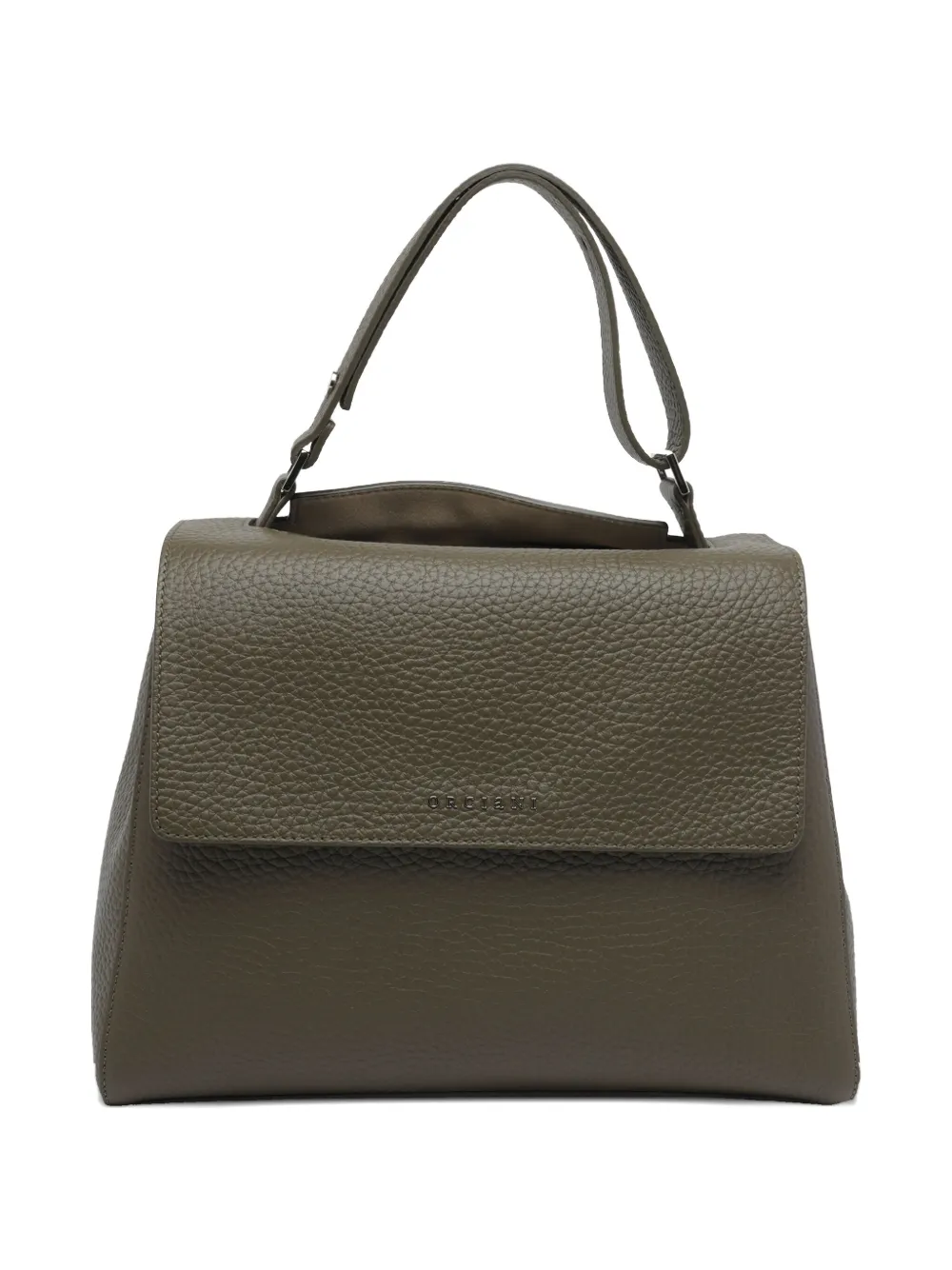 Orciani leather top-handle shoulder bag | Green | Image 1