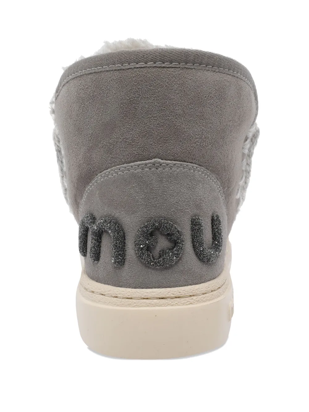 Mou Eskimo Bold Glitter Logo Sneakers In Gray