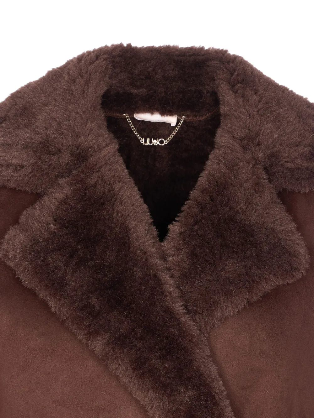 Liu •jo Double-breasted Jacket In Brown